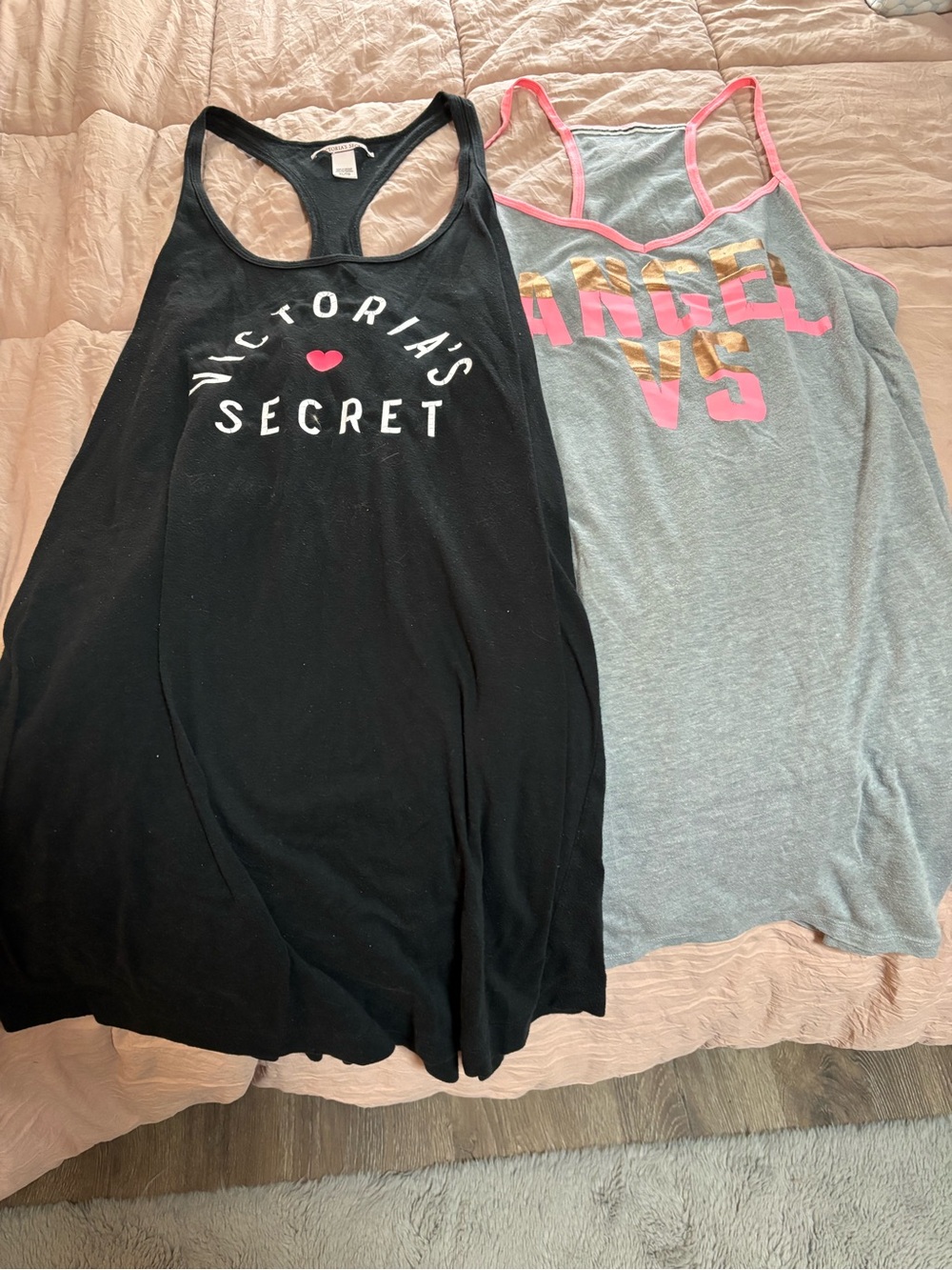 Victoria's Secret Black & gray with pink trim sleepwear